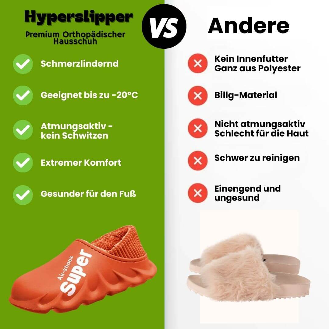 Hyperslipper - orthopädischer schmerzlindernder Slipper für mehr Komfort