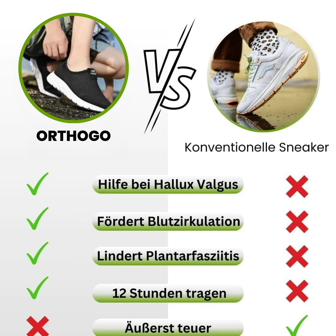 OrthoGo - schmerzlindernder, federleichter und wasserfester Ortho Schuh