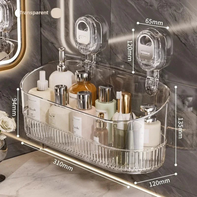 🔥 Drill-Free Vacuum Storage Rack – Quick-Dry, Compact & Multi-Purpose Shelf for Kitchen & Bathroom