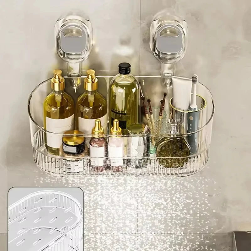 🔥 Drill-Free Vacuum Storage Rack – Quick-Dry, Compact & Multi-Purpose Shelf for Kitchen & Bathroom