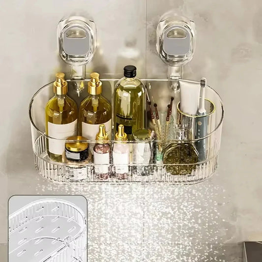 🔥 Drill-Free Vacuum Storage Rack – Quick-Dry, Compact & Multi-Purpose Shelf for Kitchen & Bathroom