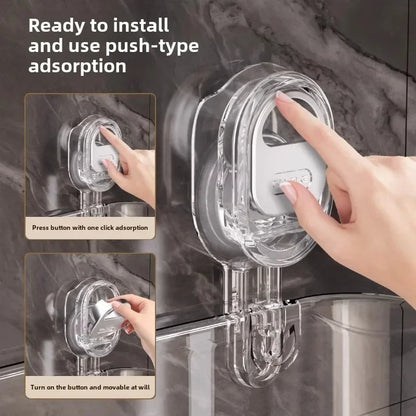 🔥 Drill-Free Vacuum Storage Rack – Quick-Dry, Compact & Multi-Purpose Shelf for Kitchen & Bathroom