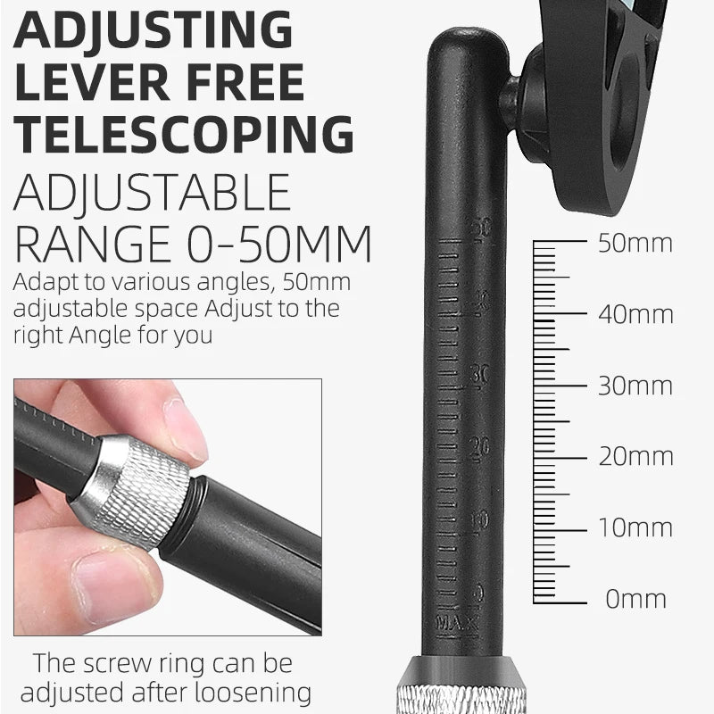 🔥 360° Rotatable Bike Rearview Mirror – Wide Angle Safety Mirror for Road & Mountain Bikes (Universal Handlebar Fit)