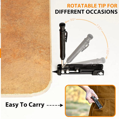 Multifunctional Adjustable Marking Tool – Precision Aluminum Alloy Measuring Tool for Woodworking & DIY Projects