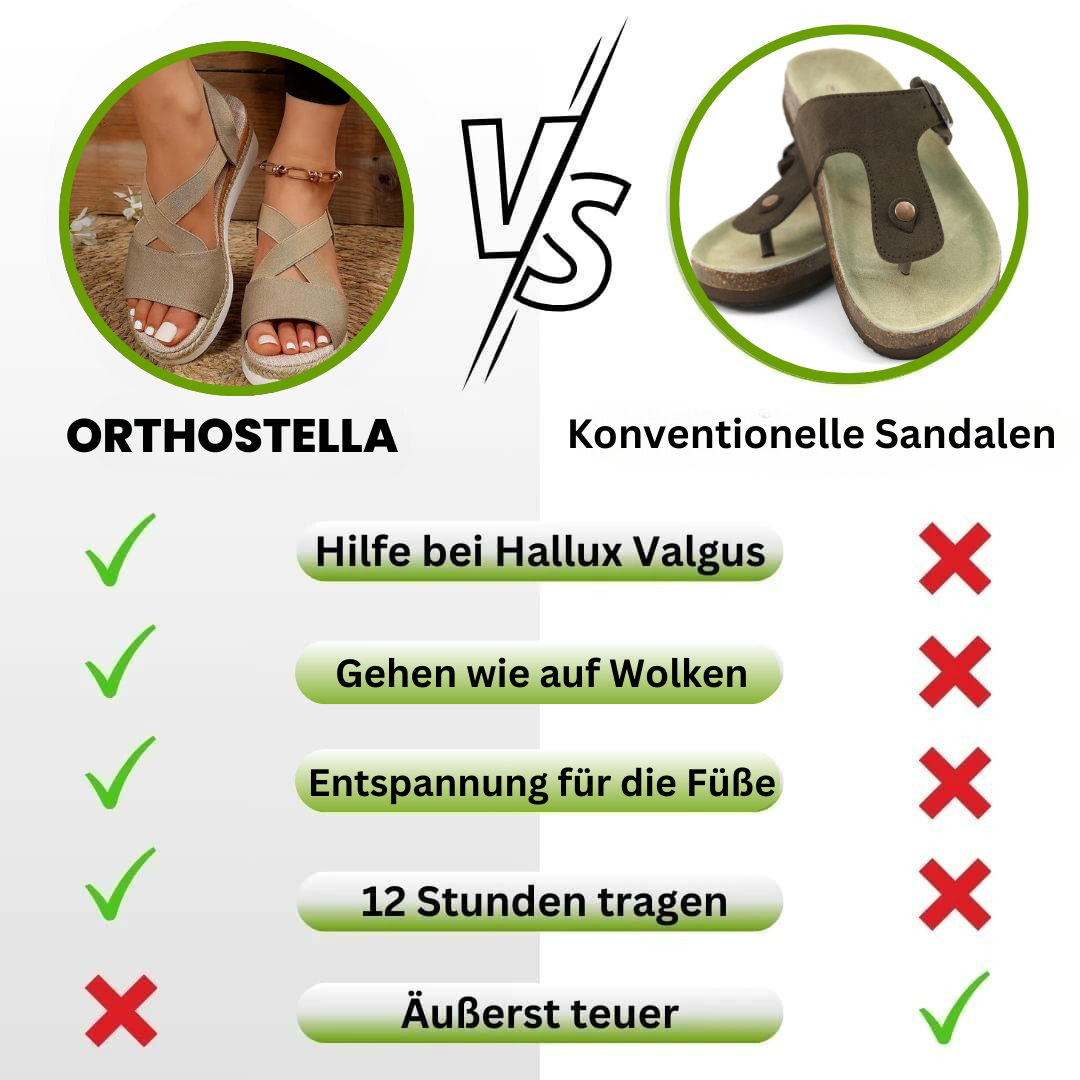 OrthoStella - ergonomische schmerzlindernde Sandalen für Damen