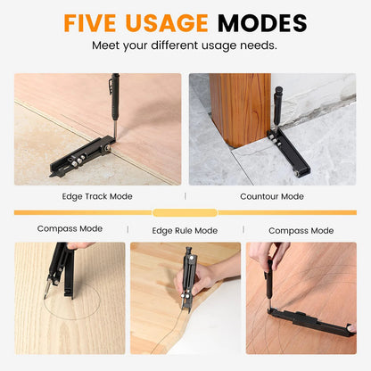 Multifunctional Adjustable Marking Tool – Precision Aluminum Alloy Measuring Tool for Woodworking & DIY Projects