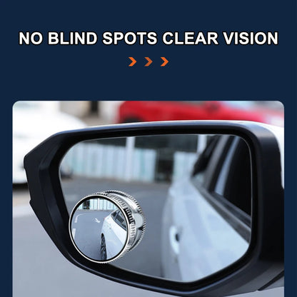 🚗 360° Blind Spot Mirror for Cars – Wide Angle Waterproof Rearview Safety Mirror (2PCS)