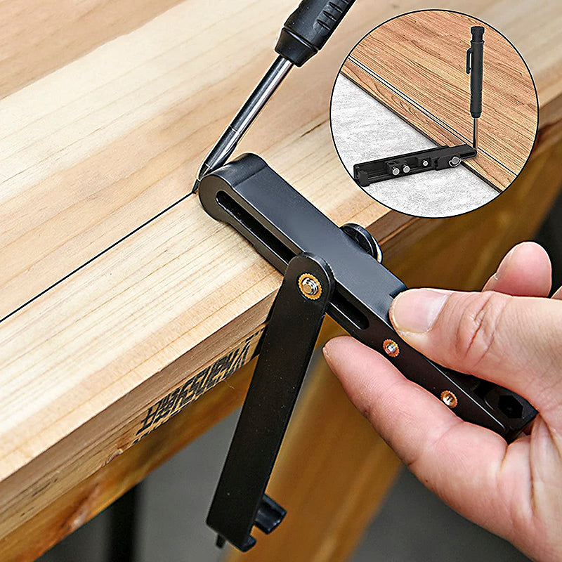 Multifunctional Adjustable Marking Tool – Precision Aluminum Alloy Measuring Tool for Woodworking & DIY Projects