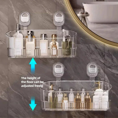 🔥 Drill-Free Vacuum Storage Rack – Quick-Dry, Compact & Multi-Purpose Shelf for Kitchen & Bathroom